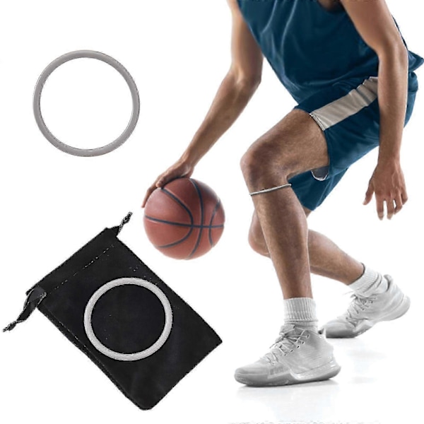 2 stk. Fin Patella med Basketball Knæ Kraftbånd Silikone Løbe Fitness Pude Elastisk Fikseringsbeskyttelse [DB] Gray