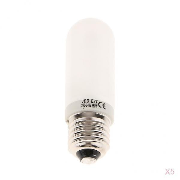 5x JDD Type 250W 220-240V E27 Frostet Halogen Lyspære Modellampe Tube [DB]