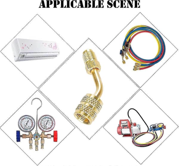 2 stk. R410a adaptere til split 5/16\" hun hurtigkoblinger 1/4\" han db