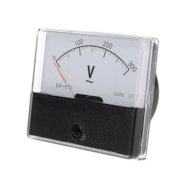 AC 0-300V Analog Panel Meter Voltmeter DH-670 Spændingsmåler Panel Volt Meter db