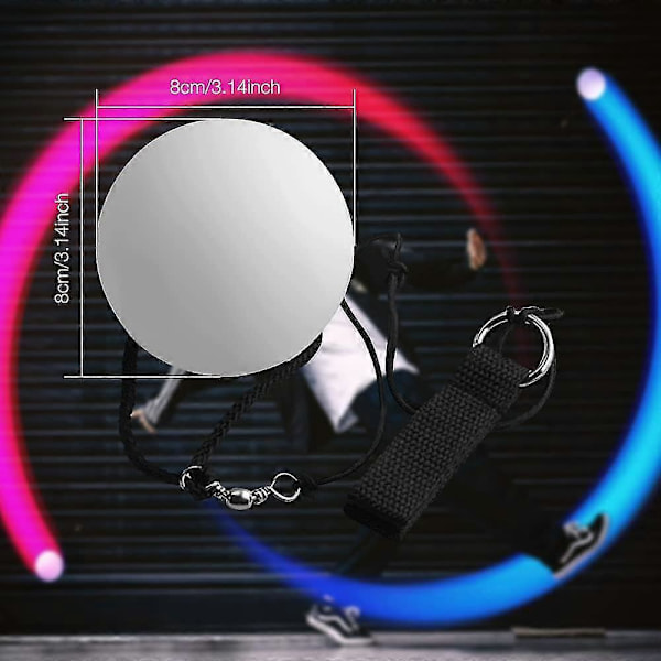 Led Poi-bollar, Set med 2 Led Poi-jongleringsbollar med Regnbågsfärger och Strobe-effekt, Led Glow Poi-set för Nybörjare och Proffs [DB]