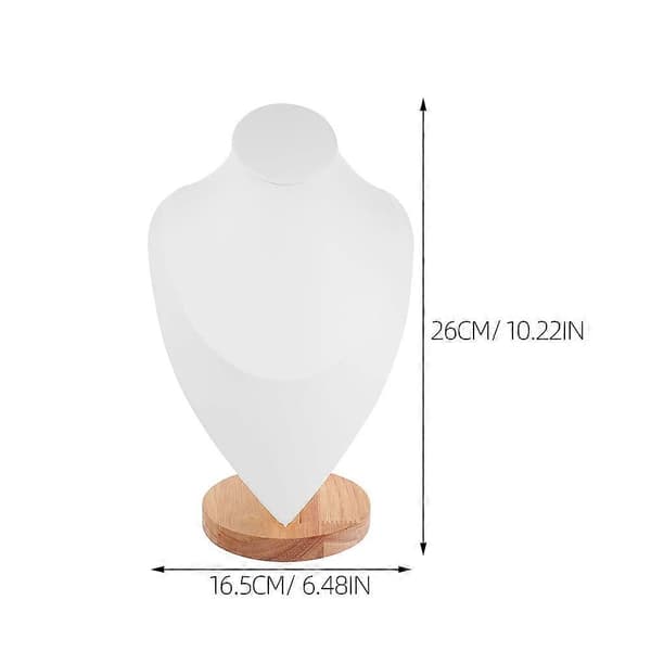 Halskædeholder Smykkearrangør Mannequin Display Stand Hvid[DB]