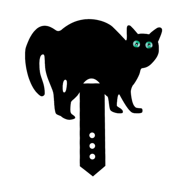 Akryl Kat Indsats Brand Sort Dyr Kæledyr Have Dekoration Brand [db] B