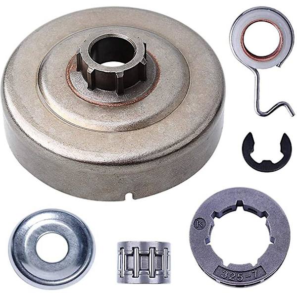 325-7 Kopplingstrumma Fälgkedjehjul Lagerkit för MS180 018 017 MS170 MS250 MS230 MS210 MS180C Motorsåg{ DB} Silver