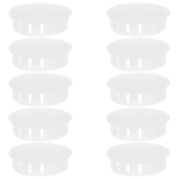 Møbelskruedæksler af plast, runde dæksler, snap-in, 10 stk. til skabe [DB]