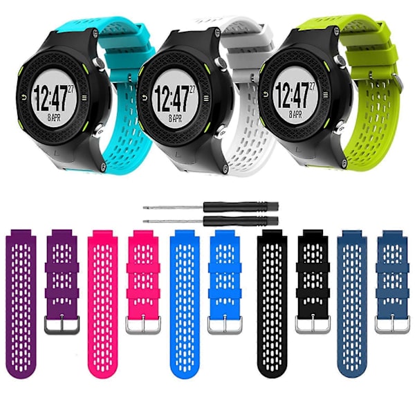Mjukt silikon Ersättningsarmband Andningsbart Sportarmband för Garmin- Approach S4/s2 Vivoactive-ZY [DB] Black