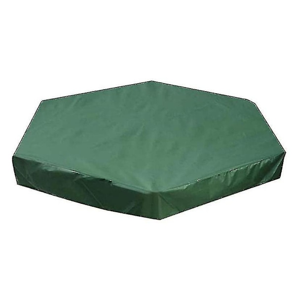 Sandlådeöverdrag Vattentät Dammtät Sandlådepoolskydd Hexagonal Grön Sandlådeöverdrag Med Dragsko [db] 180*150cm