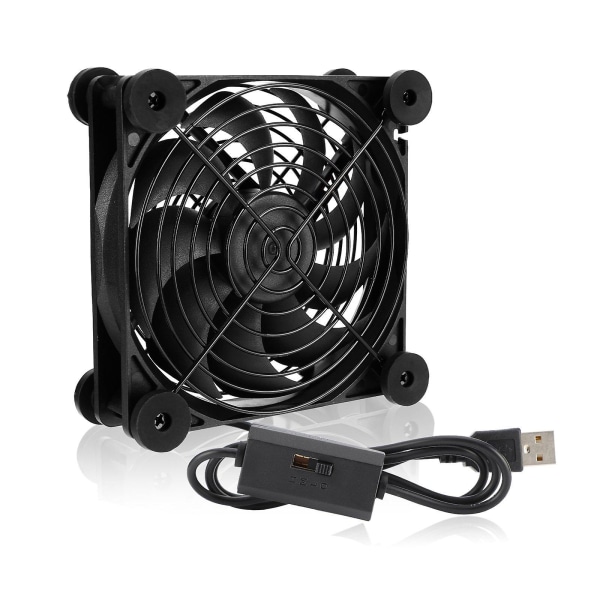 Router-ventilator DIY PC-køler TV-boks køling lydløs stille DC 5v USB-strøm 120mm ventilator med skruer beskyttelse
