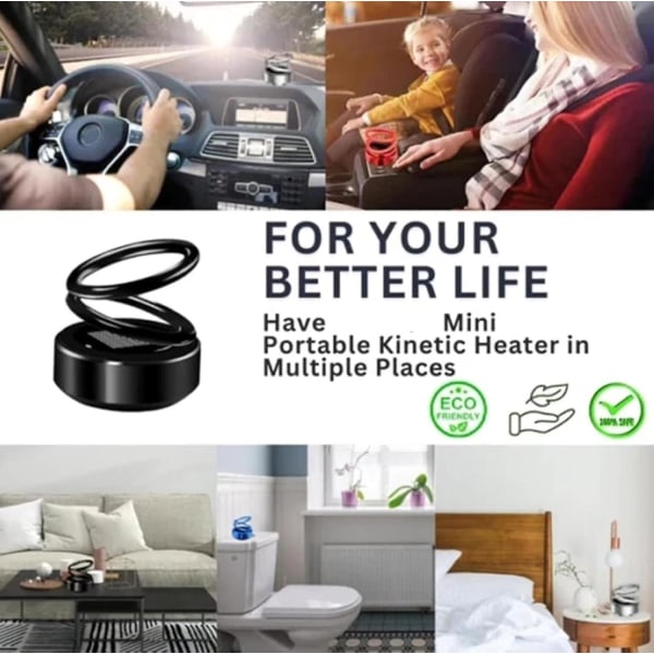 Siste Aexzr Portable Kinetic Heater, Aexzr Mini Portable Kinetic Heater Aromatic Diffuser Fukter [DB] Silver