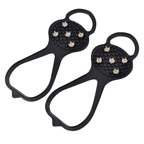 1 Par Barnens Isdubbar Traction Cleats Spik för Vintervandring Säkerhetssko Grepp på Is Snö för Barn Flickor och Pojkar db