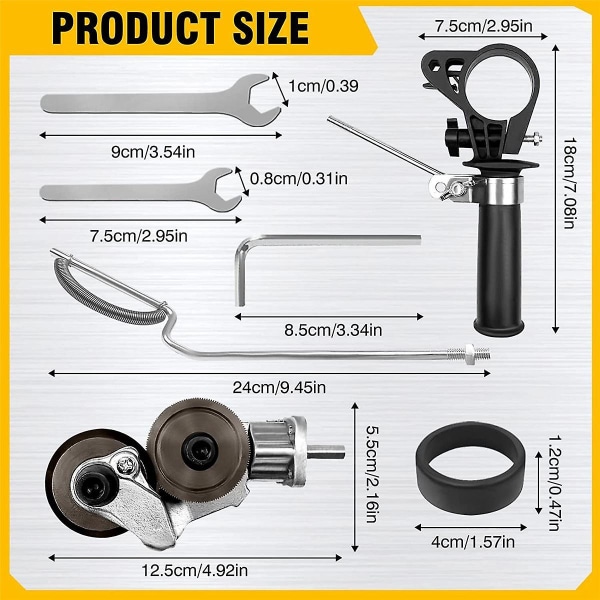 Elektrisk Drill Plate Cutter Attachment Metal Cutter Sheet Metal Cutter Drill Attachment Dobbelthode