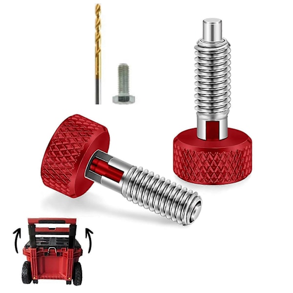 1 kpl/1 sarja Packout-kahvan pikakiinnitystapit ruosteenkestävät korroosionkestävät sisäänvedettävät jousimäntäiset pikakiinnityslukitustapit [Db] Red 4pcs
