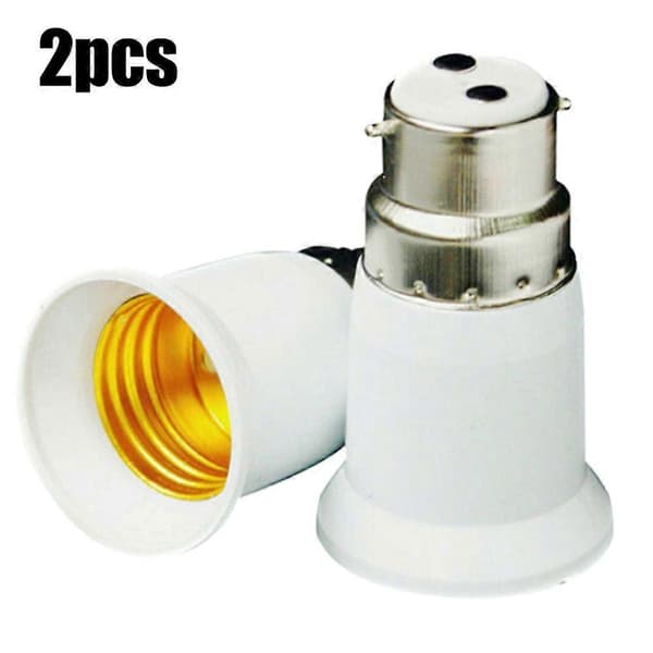 BC B22 - ES E27 -sovitin, Bajonetti-korkki Edison-kierrelamppuun 2 PCS