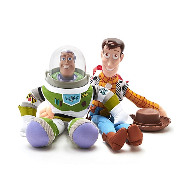 40cm Toy Story, Sheriff Woody, Buzz Lightyear plysjleke, stort hodetrekk, Buzz [DB] Woody