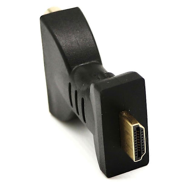 HDMI-kompatibel Han til 3 RCA Hun Komposit AV Audio Video Adapter Konverter til TV db Black