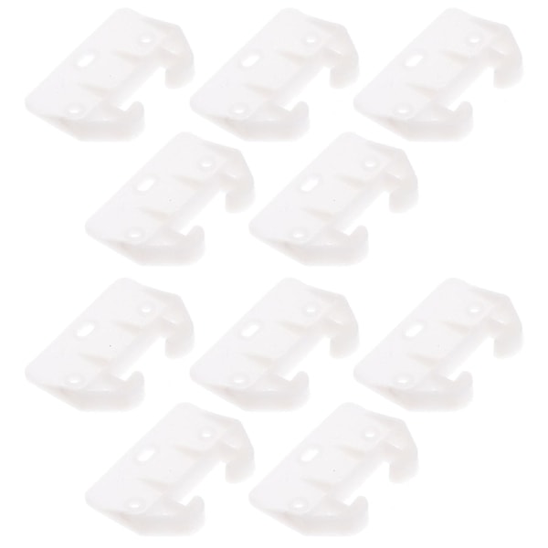 10 stk Plast Skuffeskinner Skli Rulleskinner Møbeldeler (hvit) -xx{ DB}