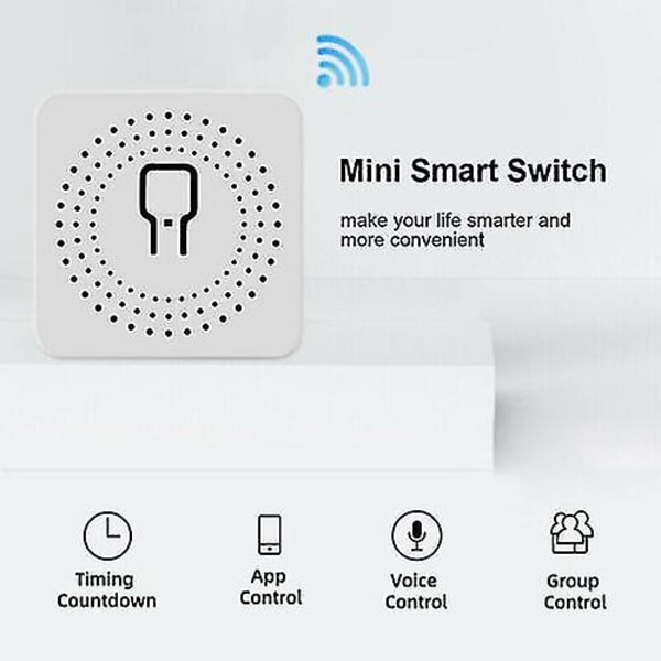 Smart Wifi-strömbrytarmodul Mini trådlös fjärrkontroll Smart Life Push-modul