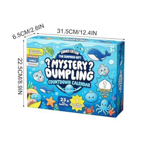 Blødt Squishy Legetøj 24 Dage Klem Bolle Julekalender Dekompression Fidget Legetøj-rx[DB] Blue