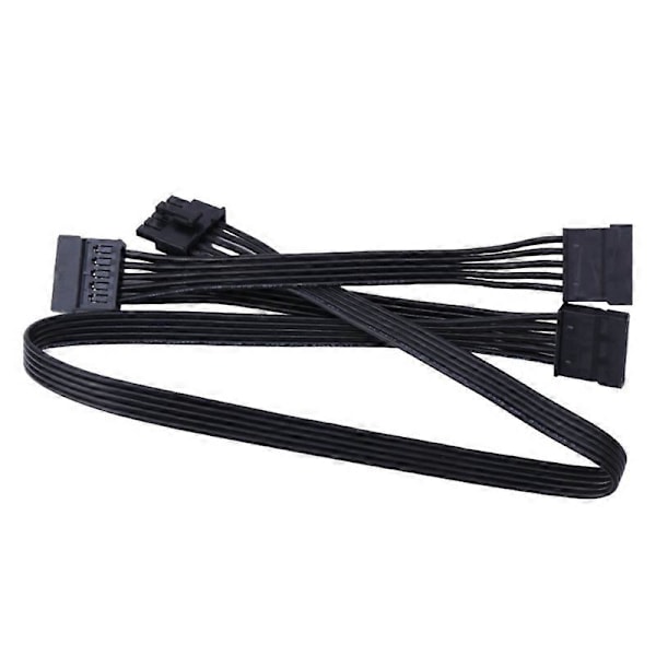 5-nastainen 3x SATA 15-nastaiseen virtalähdemoduulikaapeli SATA-laitteille yhdellä 5-nastaisilla 80 cm:n db
