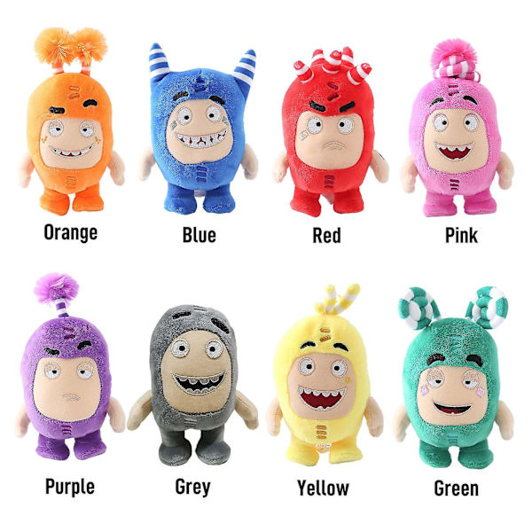 Oddbods Plysch Barnprogram Monster Karaktär Mjukt Fyllt Leksak [DB] Orange