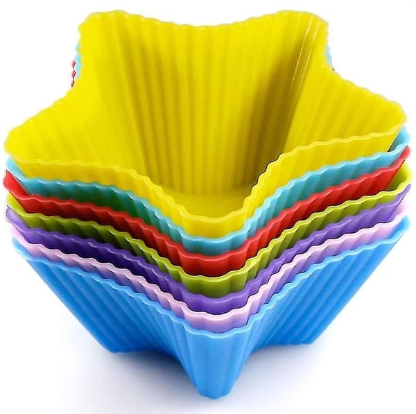 36 stk. silikone cupcake-bageforme, non-stick varmebestandige kageforme isterningeforme til fremstilling af M[DB]