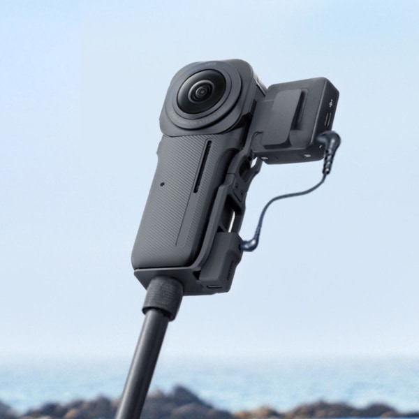 Handheld Microphone Support & Audio Cable Microphone Holder Stand For Insta-360 One Rs Quality Aluminum Alloy & Abs Made