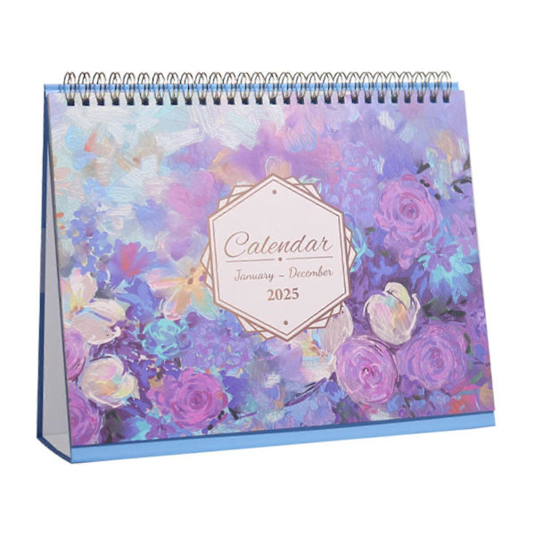 2025 Skrivbords kalender 12 månader Stående Flip Kalender Desktop Stående Kalender Daglig Livsplanerare Organizer för Kontor Kök Klassrum {Db) Multicolor
