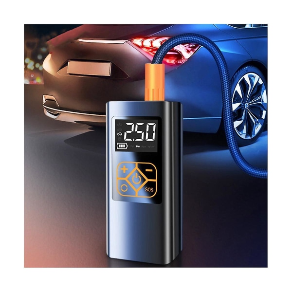 Bærbar bil luftkompressor 4000mah digital display elektrisk dæk oppumpningspumpe til Mo