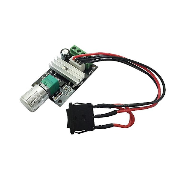 2kpl Dc6v12v24v 3a moottorin nopeudensäädin (pwm) Säädettävä nopeus Käännettävä tasavirtamoottorin invertterikytkin Pienille DIY-töille 1203bb, 50*32*15mm