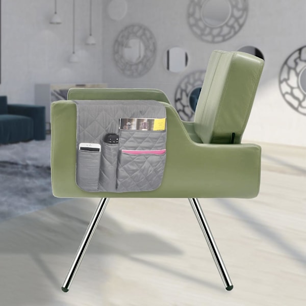 Vandtæt Sofa Armlæn Opbevaringsarrangør 5 Lommer Til Telefon Bog Magasiner Beige