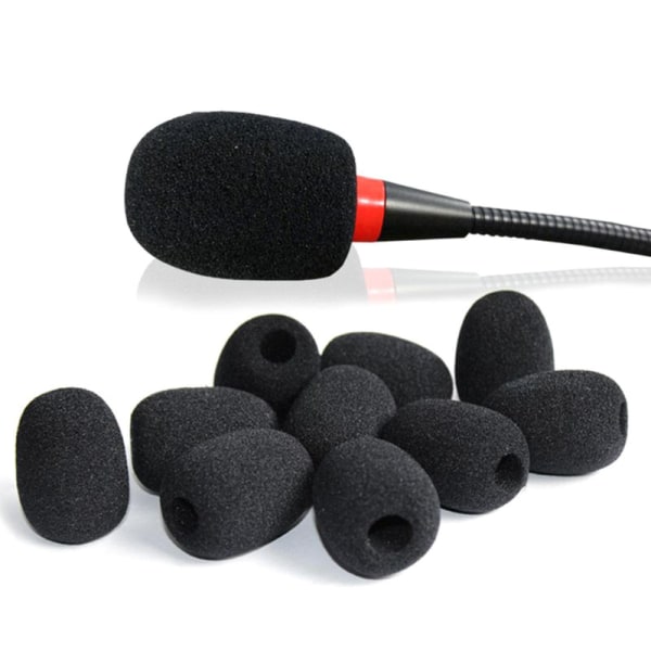 10 st headset ersättningsöverdrag svanhals svamp skum mikrofon vindruta skydd 5 storlekar DB 31*25*10mm
