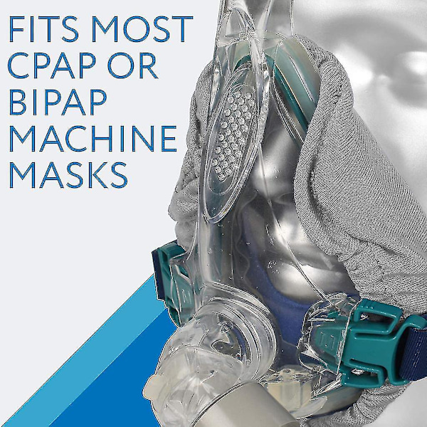 4 stk. CPAP-maskeforinger for hele ansiktet, gjenbrukbare CPAP-masketrekk, myke bomullstrekk [DB] Blue