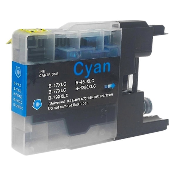 Printerpatroner Chip Blæk Egnet til Brother LC1280 LC1240 LC71 LC73 LC75 LC400 LC12 (4-pak) [Db]