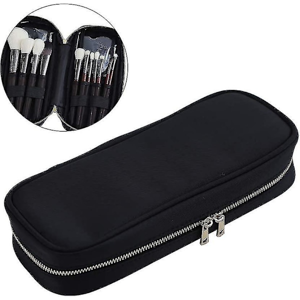 Professional Cosmetic Case-makeup Brush Holder Organizer-travelling Makeup Artist Case With Zipper-waterproof{DB}