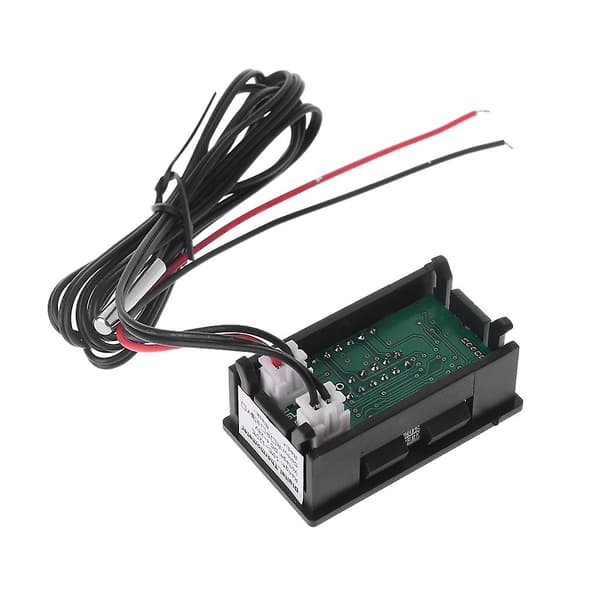 12V 24V Bil Voltmeter LED Digital Display Voltmeter Panel Temperaturmåler db