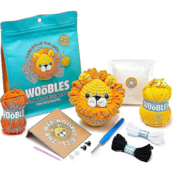 Virkkaussetti Aloittelijoille DIY Virkattu Pehmolelusetti Aloittelijan Virkkaussetti [db] lion