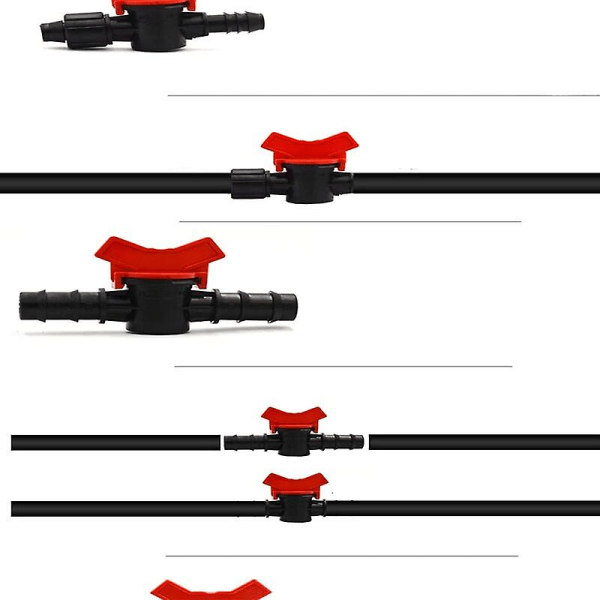 10 stk slangehage, slangevanningsventil, avstengningsventil i plast dB