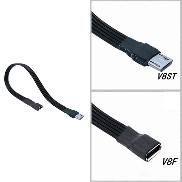 Fleksibelt lille USB-forlængerkabel USB-forlængere Dataoverførselskabel Let at bære ledning til mobile enheder og tilbehør Hvid[DB] White