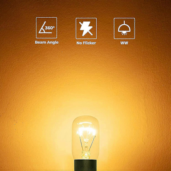 10-pack 25W SES E14 Små Edison-skruv Pygmé Glödlampor, Dimbara T22 Klar Glödlampa Ugnlampa Himalayansaltlampa db