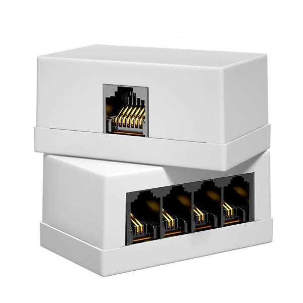 Rj45 til Rj11 Splitter Netword til Telefonadapter for Jevn Drift [DB]