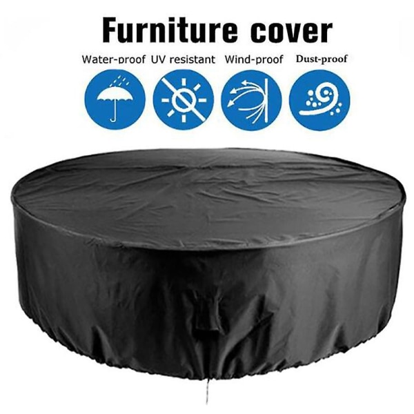 120x75cm Patio Furniture Covers, Outdoor Furniture Covers Waterproof Round Table Cover Tough Canvas