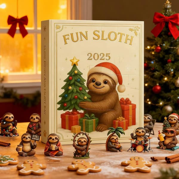 Julekalender | 2D Akryl Julepynt | 24 Dages Dovendyr Julepynt, til Hjemmeferiefest Vinter Væg Vindue S[DB]
