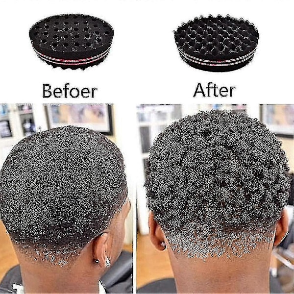 En Förpackning Hårsvampborste, Twists Dread Afro Coils Hår Curl Borste db