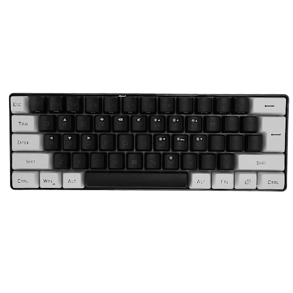SBSGV G61 Mini RGB Näppäimistö LED Taustavalo 61 Näppäintä Ergonominen Mekaaninen Tuntu Langallinen Peli Näppäimistö Toimisto Käyttöön db White