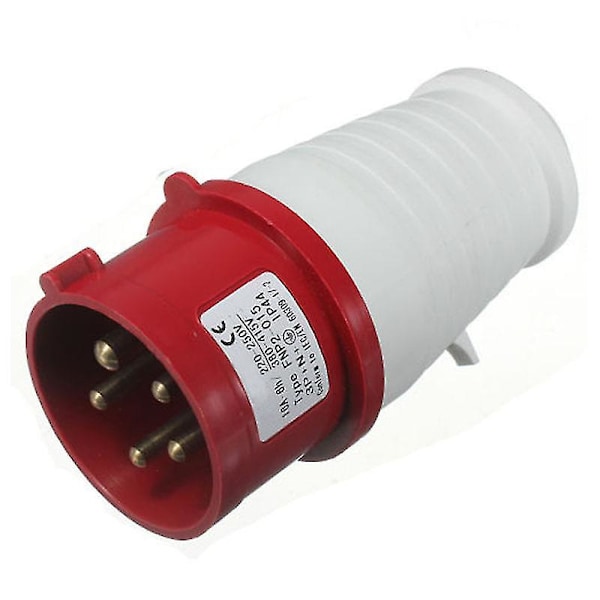16 Amp 5-polig vädertät kontakt & uttag IP44 3-fas 380-415V 3P + N + Jord 16A (tangering) [DB]