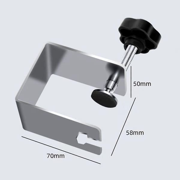 Skab Hardware Jig, 4 Pak C-klemmer til Skuffefrontmontering, Skabsrammeklemmer til Tab [DB] silver