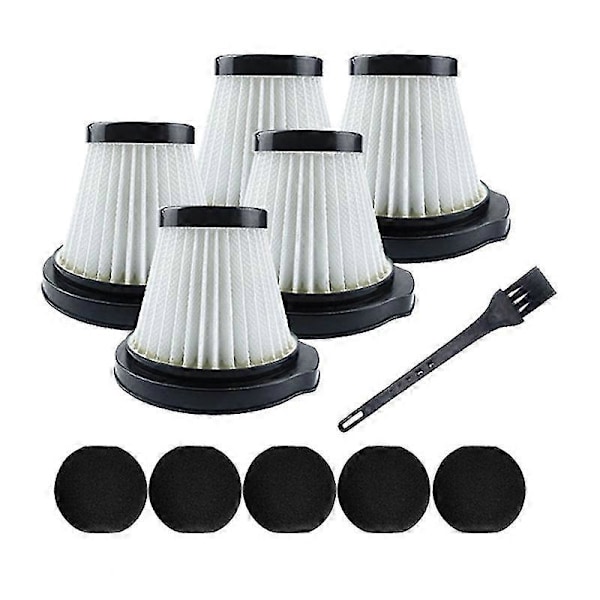 Hepa filtersett for Deerma DX115 DX115S DX115C bærbar støvsuger reservedeler [db] black  white