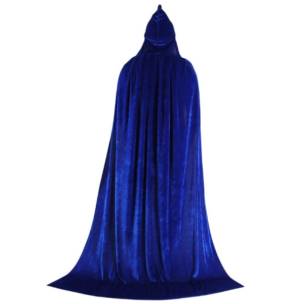 Unisex cape med huva, hellängd sammetskape för Halloween cosplay kostymer