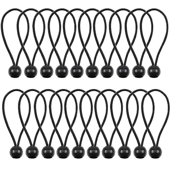 20 st Bungee Cords, Bungee Cords Boll Presenning Cord Justerbara Bungee Remmar För Tält, Camping [DB]