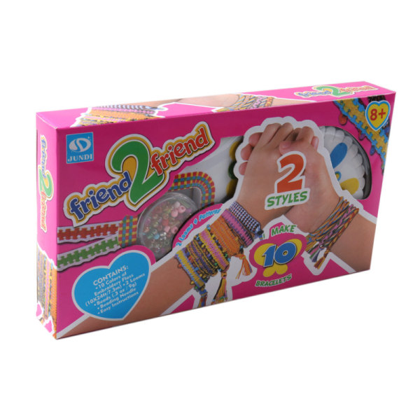 Gør-det-selv-perler flettet armbånd til børn, håndreb, pædagogisk legetøj til fremstilling af perler til kvinder [DB] pink